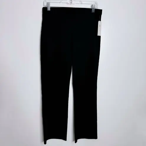 NWT Clara Sun Woo Center Seam Front Slit Ankle Pant Black Size Large Black