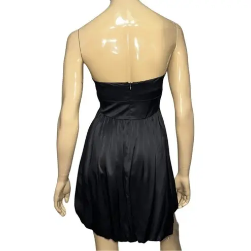 Myne Women’s Size M Black Double Silk Hem Strapless Mini Party Cocktail Dress
