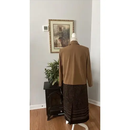 Briggs New York 2PC Suite Skirt 6P Jacket PS Padded Shoulder Button Long Sleeve