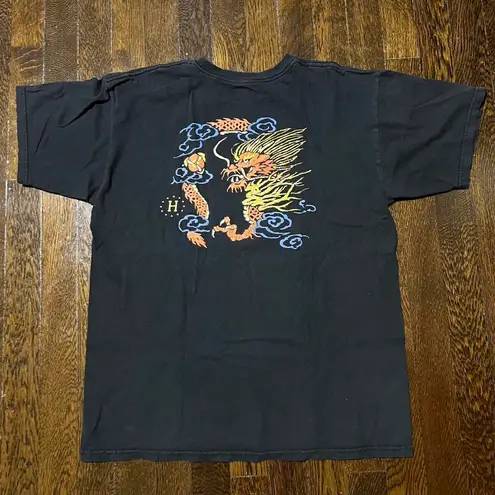 Huf Dragon Tee Shirt Black Size M