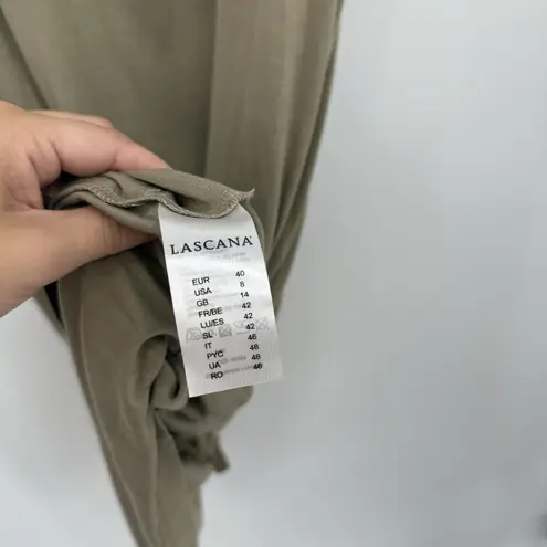 Lascana Sleeveless Mini Tank Dress Boho Size US 8 Khaki Tan Scoop Neck