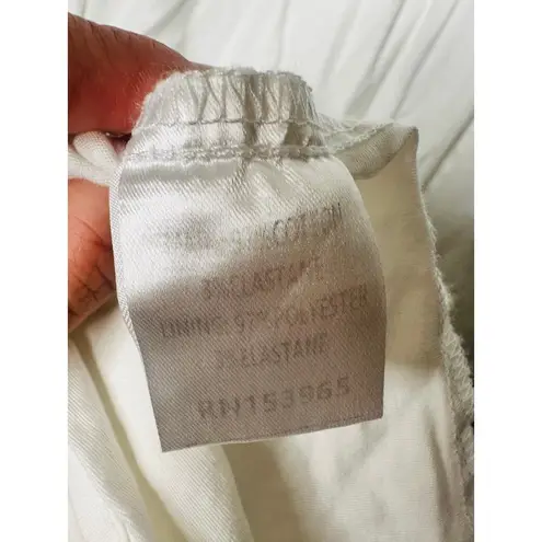 AREA STARS White Cotton Waist Cinching Sleeveless Jean A