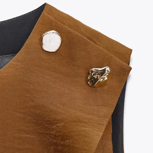 ZARA  - SATIN EFFECT WRAP TOP