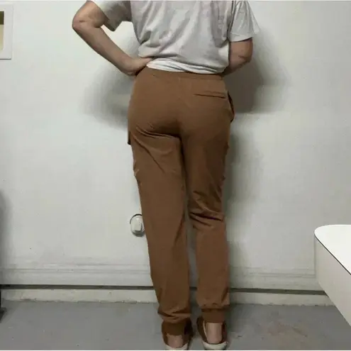 Hedge neutral cargo joggers medium pants unisex windbreaker material drawstring Tan