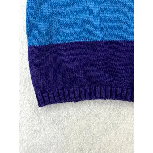 Santoria Large 3D Sweater Turtle Neck Shoulder Pads Red Vintage 90s Rainbow