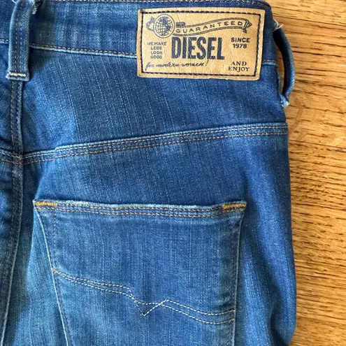 Diesel Skinzee High Up Super Skinny High Waist Blue Jeans W25 L30 Stretch