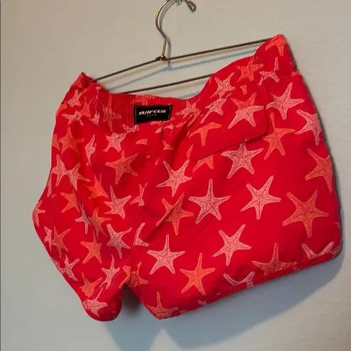 Red and Pink Star Pattern Athletic Shorts Size XXL