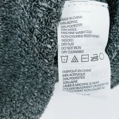 prAna Julien Charcoal Ombré Split Back V-neck Sweater Sz M