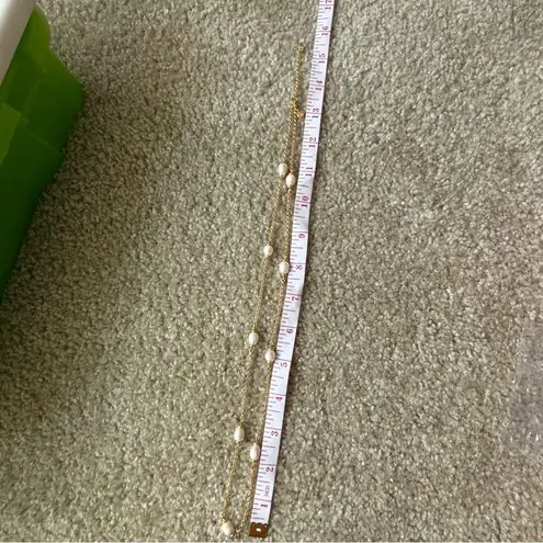 NWOT Julie Vos Gold and White Pearl Necklace