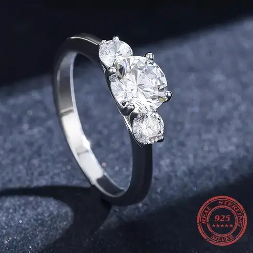 Sterling Silver SIZE 5 925 Classic CZ Engagement Wedding Ring