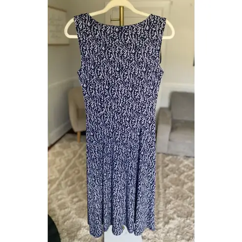 Jessica Howard Vintage Jessica H Ditsy Floral Midi Dress Navy Fit & Flare Elegant Wedding Party