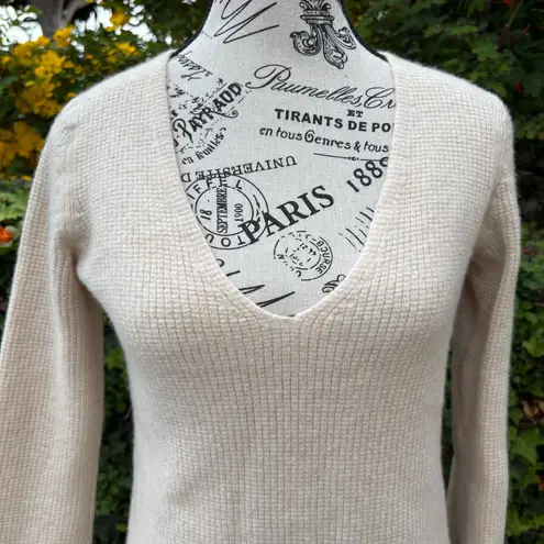 Helmut Lang wool and cashmere Tunic sweater in tusk (beige) size S small - Image 4