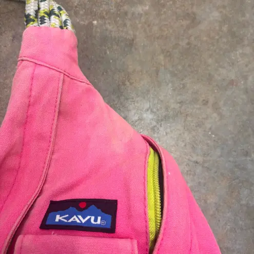 KAVU Slingback Rope Shoulder Pink Backpack Outdoors Hiking