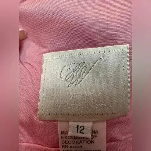 WTOO Watters & Watters In Bloom Pink & Brown Gown Dress Size 12 Cocktail Prom