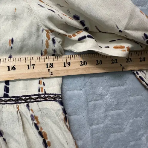 Ba&sh Women Top S SS24 Sold Out Boho Embroidered Peasant Blouse Vanille $350