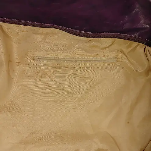 Maurizio Taiuti Genuine Leather Crossbody Saddle Bag Brass Rivets Made In Italy Tan