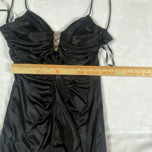 Sexy Ruched Hourglass Black Dress Rhinestones 5/6 Formal Prom Evening Gown