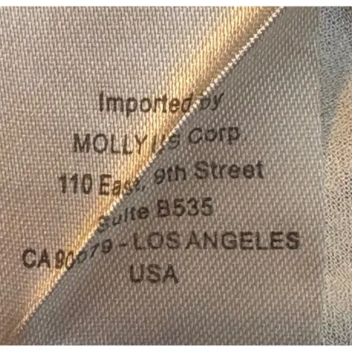 Molly Bracken Pink Floral Sleeveless Drapey Tie Neck Dress Size Small