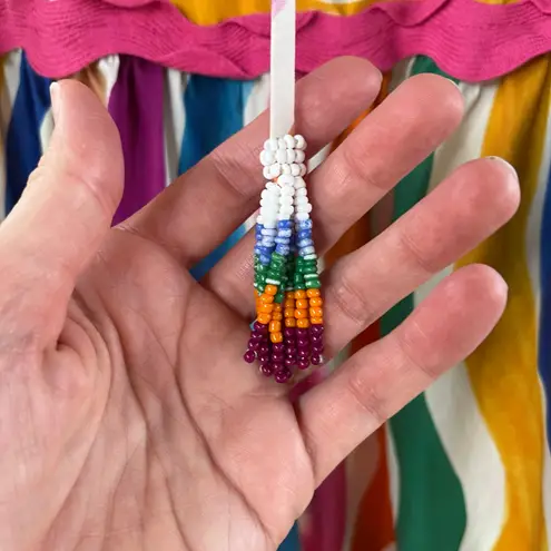 Farm Rio Women's Dancing Stripe Maxi Skirt Size M