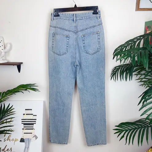 Vintage Blue J.ing High Waisted  wash ripped jeans