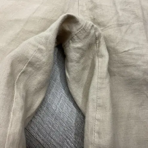 Quince 100% European Linen Wide Leg Pants, Drawstring Waist, Relaxed Fit, Size L