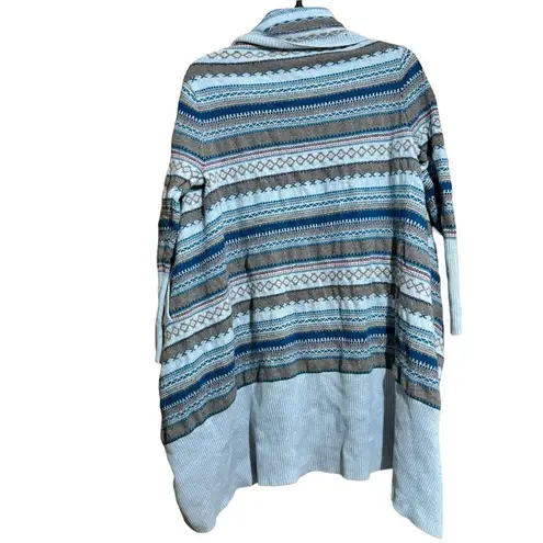 Wilster Cardigan Womens Small Multicolor Fair Isle Cashmere Wool Open Sweater - Image 5