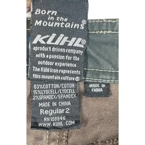 Kuhl  Dulce Hiking Pants Womens 2 (28x31.5) Brown Cotton Blend Hiking Outdoors