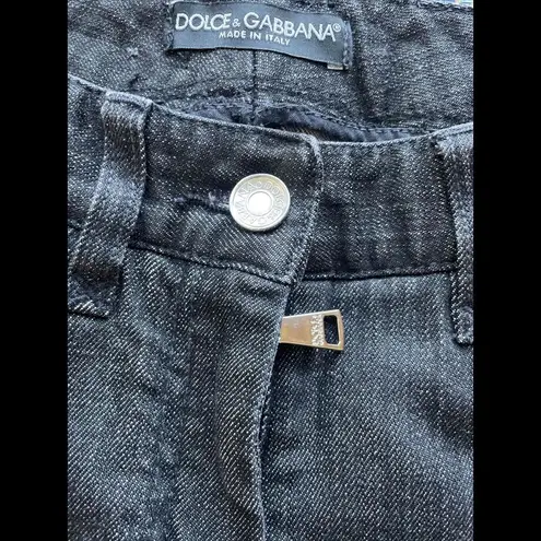 Dolce & Gabbana  Via‎ San Damiano 7 Milano Jeans Black Cropped