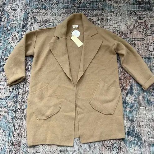 Allie Rose  NWT Camel Collared Coatigan Sweater Cardigan Jacket Size Medium - Image 9