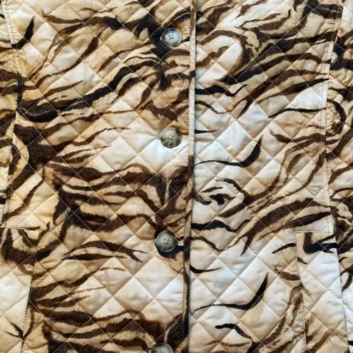 Chico's Tiger-Print Quilted Jacket Size 4 NWT