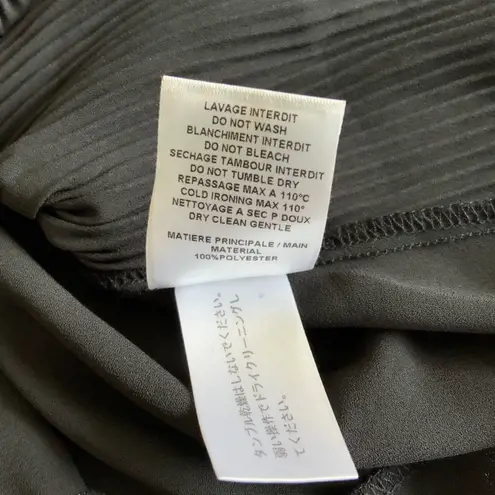 Chloé NEW See By Chloe Black Chiffon Accordion Pleated Ruffle Detail Blouse Shirt Top