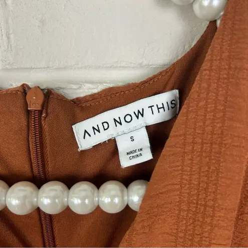 And Now This Textured Side Cut Out Puff Sleeve Dress Size S