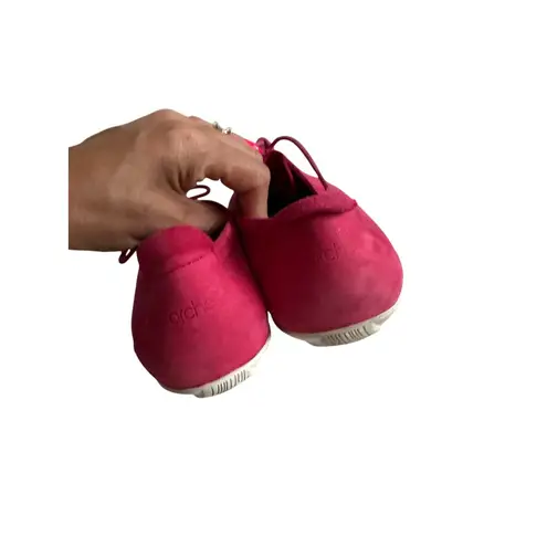 ARCHE Red Sueded Leather Lace Up Sneakers Size 40 / US 10