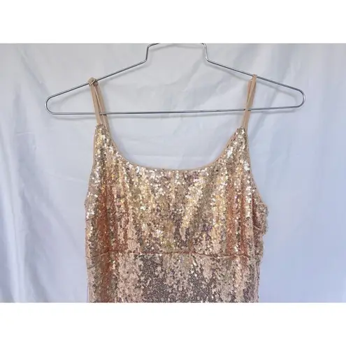 Lulus Glam Ma'am Gold Sequin Bodycon Mini Dress Women’s Size Medium Bridal Party