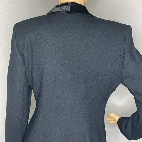 Hugo Buscati Vintage Milano Lapel Coat Dress Black Size 4