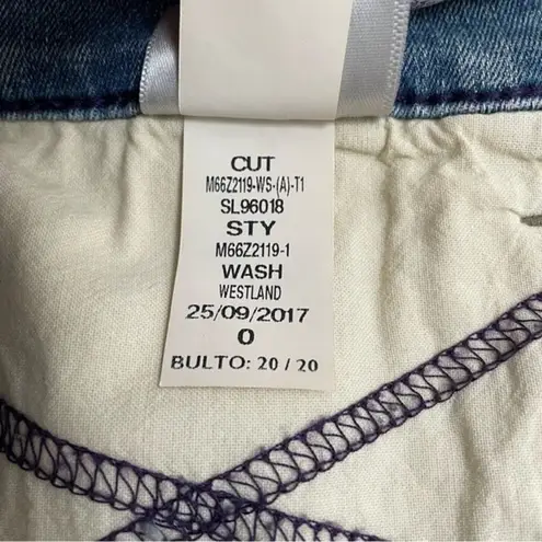 NYDJ Briella Denim Bermuda Shorts Raw Hem Medium Wash Women’s Size 0 Modest