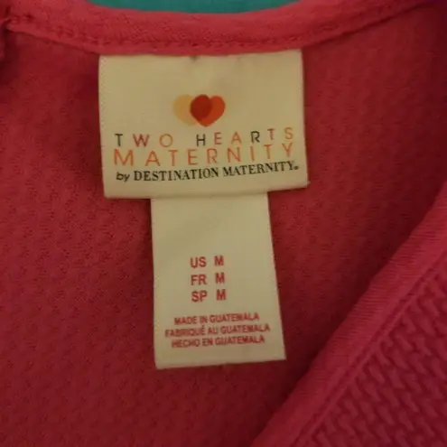 Two Hearts Maternity Pink Textured V