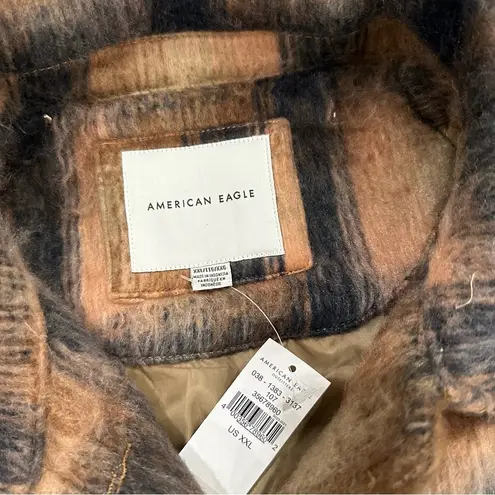 American Eagle  Brushed Plaid Shacket jacket