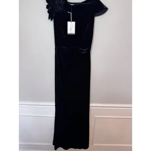 Chiara Boni La Petite Robe Fudo Velvet Gown Black Sz US 6 NWT $1190