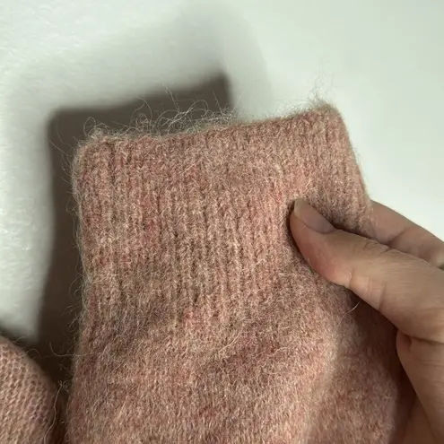 H&M  Wool Alpaca Blend V-neck Pullover Sweater tan pink Size S