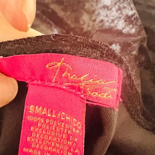 Thalia Sodi Y2K Black Velvet Lace Trim Cami Tank Top Small Whimsigoth Witchy