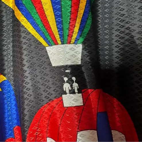 Mighty Vintage 80’s Hot Air Balloon Print Bomber Jacket Black Size undefined