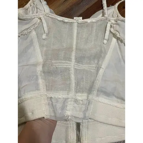 Jarbo off white sheer low cut tank Size M