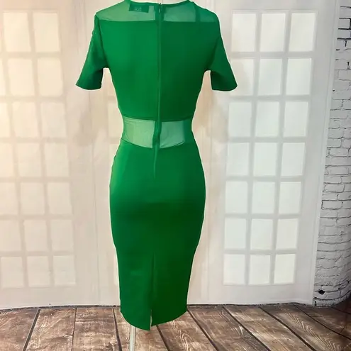 AX Paris  Green Bodycon Mesh Dress Size 8