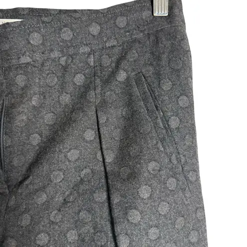 Brunello Cucinelli Gray Polka Dot Mid Rise Slim Fit Italian Virgin Wool Pants 4