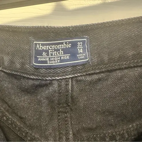 Abercrombie & Fitch  Black Annie High Rise Denim Shorts Women’s Size 32/14 - Image 3