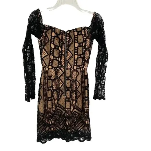Bardot Zendaya Mini Lace Corset Mini Dress In Black Size XS NWT