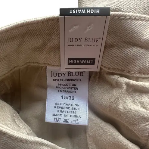 Judy Blue NWT High Rise Distressed 90'S Ivory Straight Jeans Sz 32