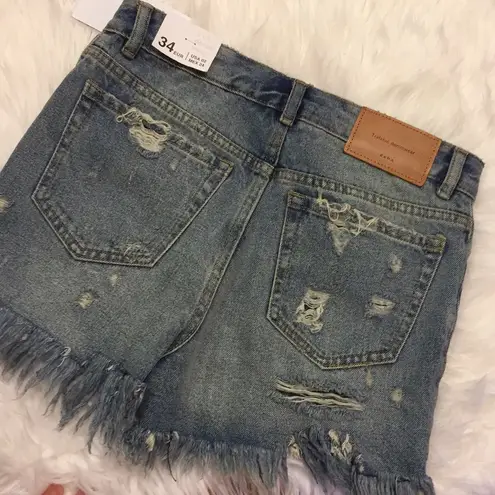 ZARA  mom fit denim shorts. Size 0