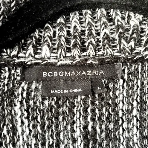 BCBGMAXAZRIA  Black & White Short Sleeve Open Sweater Cardigan